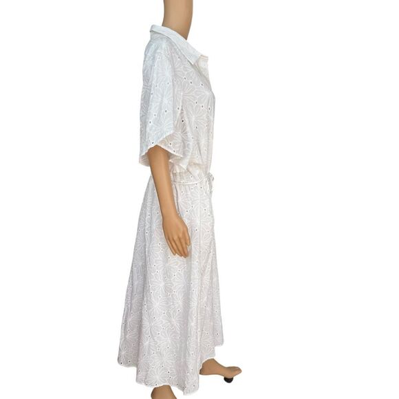 DRAPER JAMES RSVP Midi Shirt Dress floral eyelet size 3X NWT - Picture 5 of 11